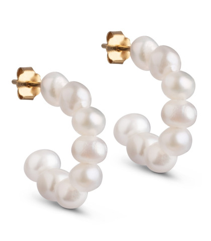 Pearlie chunky hoops fra ENAMEL Copenhagen. Utrolig smukke og elegante hoops med store perler