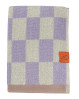 Mette Ditmer RETRO håndklæde med skønne glade nuancer - håndklæde med lilla firkanter.
