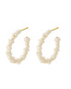 Utrolig smukke og feminine hoops fra Pernille Corydon. Liberty Hoops med de fineste upolerede hvide perler hele vejen rundt.
