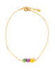 Perfekt ankelkæde med skønne detaljer og 3 farvede perler - Dropps By Szhirley ankelkæde