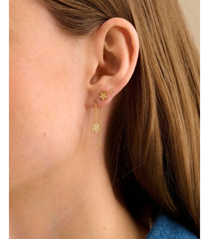 Det perfekte smykkesæt til dig med flere huller i ørerne. Boksen indeholder 3 forskellige øreringe lavet af forgyldt sølv.