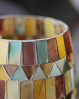 Mosaik fyrfadsstage med de skønneste farvekombinationer. Tilfør kulør til dit hjem med House Doctor mosaik fyrfadsstage.