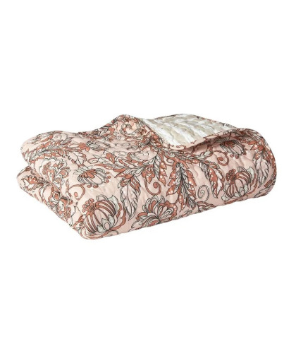 Romantisk plaid fra Speedtsberg. Quiltet tæppe med skønne afstemte farver i  rosa og beige.