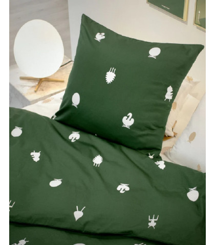 Brainchild sengetøj som pryder indretningen i soveværelset, og som du samtidig også sover helt fantastisk godt i.