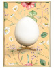 Ægget plakat i dansk design fra Brainchild. Ikonisk Æg på en gul blomstret baggrund.