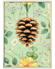Koglen plakat fra Brainchilds Flora serie. Koglen på en smuk blomstret grøn baggrund