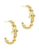Hoops med feminine blomster detaljer. Jasmin Big Hoops fra Aqua Dulce i forgyldt sterling sølv.