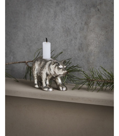 De perfekte lysestager til din juleudsmykning - Polar antique silver lysestager fra House Doctor