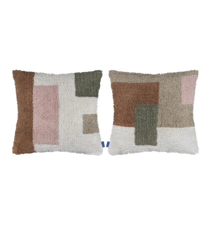 Brick pudebetræk med forskellig for- og bagside. Mette Ditmer pudebetræk med blødt og tufted look. 