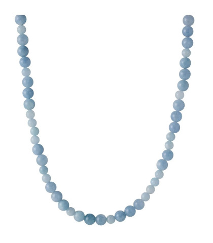 Pernille Corydon Blue Sky halskæde med smukke glatte, runde blå Aquamarine sten, som skaber et perfekt look med enkelthed og elegance