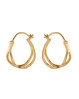Forgyldt hoops med smukke detaljer og design. Pernille Corydon Stream hoops.
