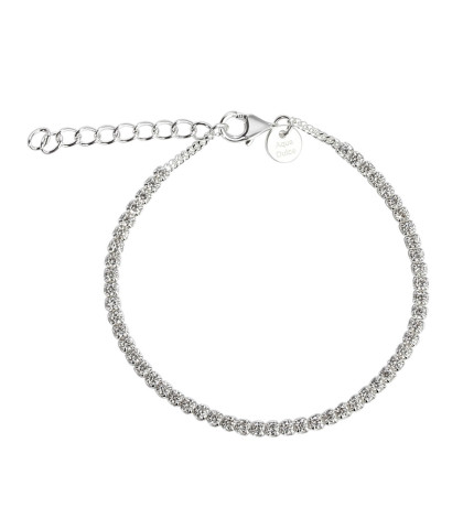 Populær tennis-armbånd i sølv fra Aqua Dulce. Tennis armbånd med klare zirkonia sten