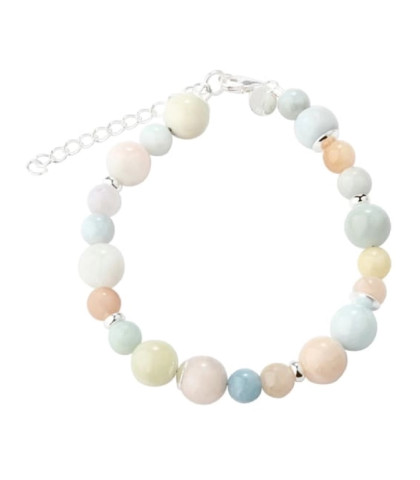 Det perfekte armbånd som kan pifte ethvert sommer outfit op. Morganite Dream sølvarmbånd fra Aqua Dulce.