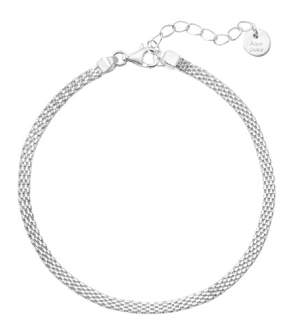 Klassisk armbånd med feminint udtryk. Fladt sølv armbånd som aldrig går af mode. Flata armbånd fra Aqua Dulce.