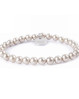Smukt og feminint brunligt elastikarmbånd - smukke perler