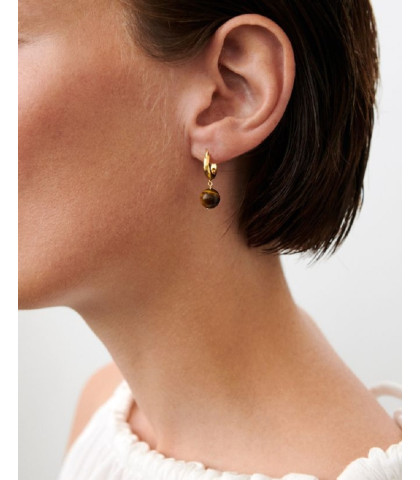 Pernille Corydon øreringe som er perfekte både til daglig brug og til særlige lejligheder. Earth øreringe med de smukke Tiger Eye sten som blikfang.