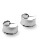 Pernille Corydon statement-øreringe. Brede hoops med blank overflade. Elegante og skulpturelle øreringe - blanke hoops i moderne design