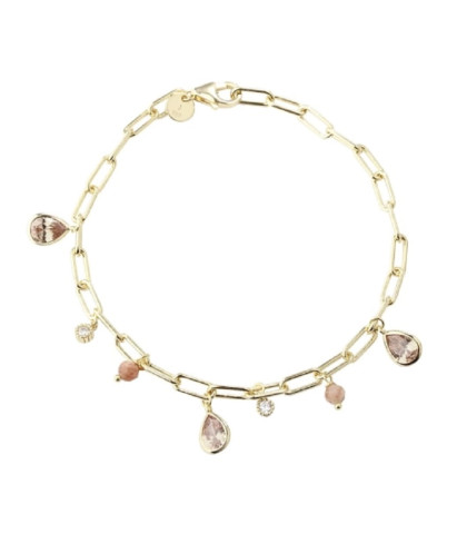 Smukt og elegant armbånd fra Aqua Dulce. Champella armbåndet er udsmykket med de fineste charms og zirkoniasten. Et tidløst statementsmykke til den stilbevidste.