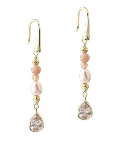 Oplev det feminine og elegante design af Champella øreringene fra Aqua Dulce, lavet af forgyldt sterling sølv. 