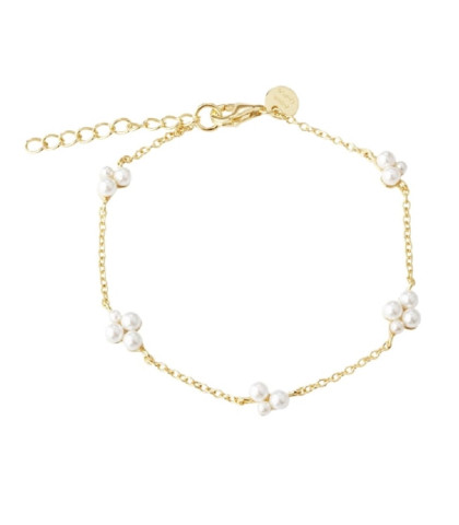 Oplev elegance med det feminine og tidløse Luna Cluster armbånd fra Aqua Dulce. Med varme, gyldne nuancer er dette armbånd en harmonisk kombination af enkelhed og finesse.