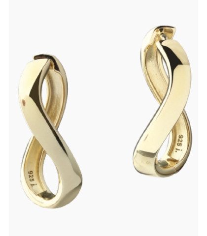 Oplev elegance med disse statement-øreringe fra Aqua Dulce - Forever Hoop big, i forgyldt sølv. De smukke øreringe fremhæver tidløst design inspireret af evighedssymbolets organiske former.