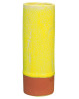 Høj og slank cylinderformet gul keramikvase fra Pureculture