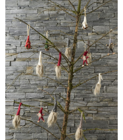 Skønne nisser der kan hænge i nissehuen - Speedtsberg julepynt