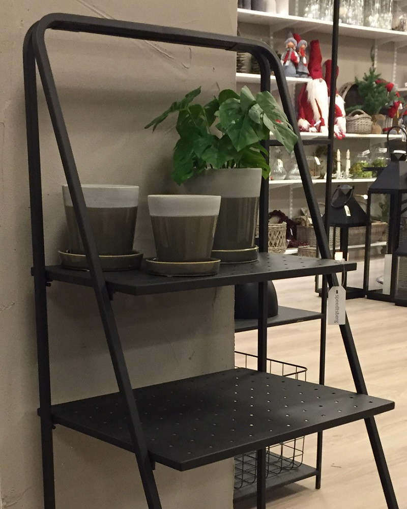 Sort metalreol med 2 hylder - Speedtsberg Mille reol - Gratis fragt