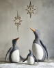 Dejlig pingvin familie i filt. Perfekt at stille pingvinerne sammen i en klynge